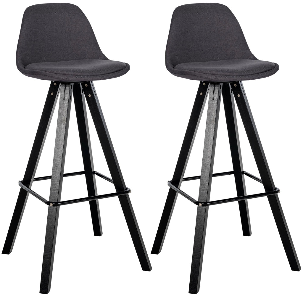 Set di 2 sgabelli da bar Corbin tessuto Square 5
