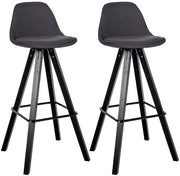Set di 2 sgabelli da bar Corbin tessuto Square 5