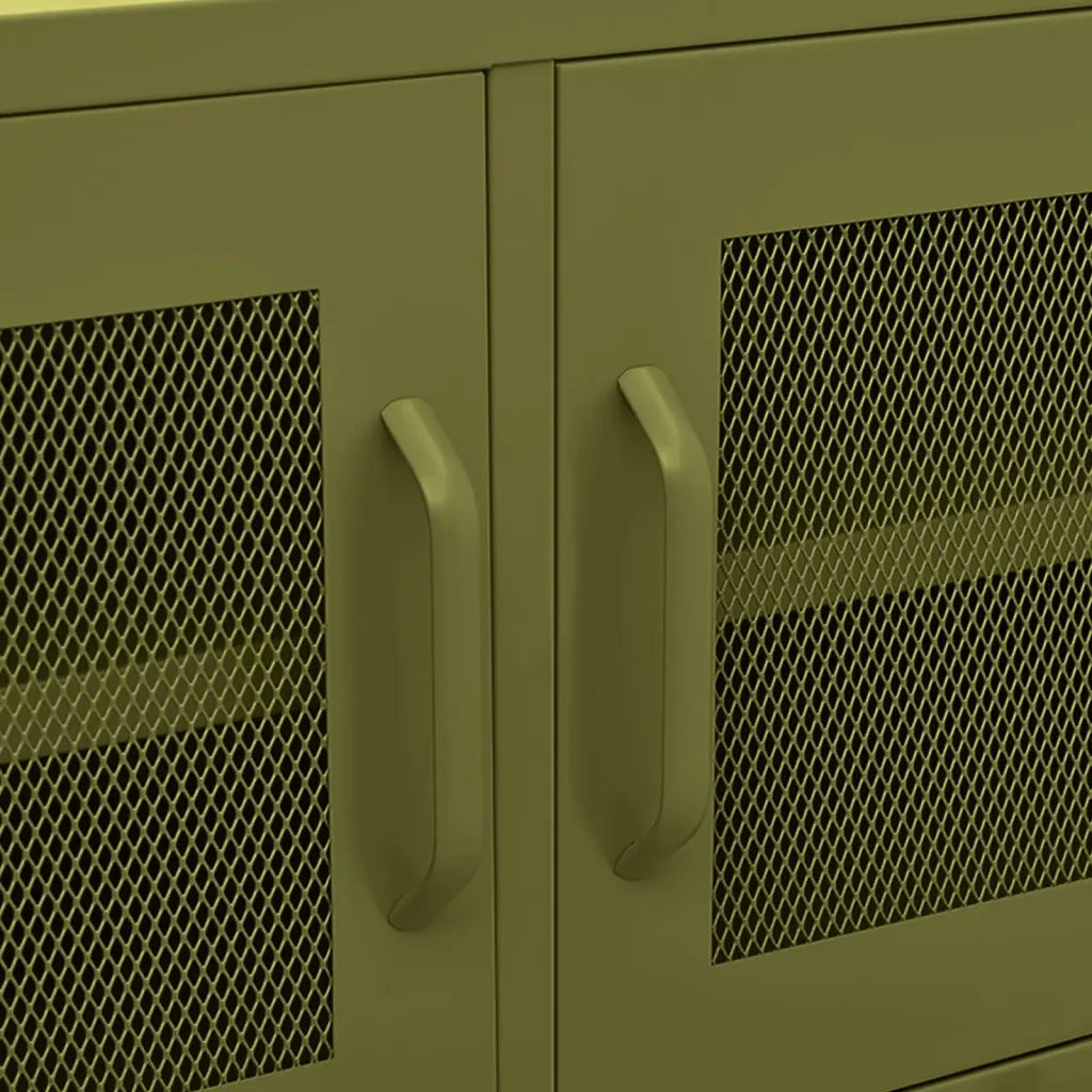 Mobile TV Verde Oliva 105x35x50 cm in Acciaio 336234