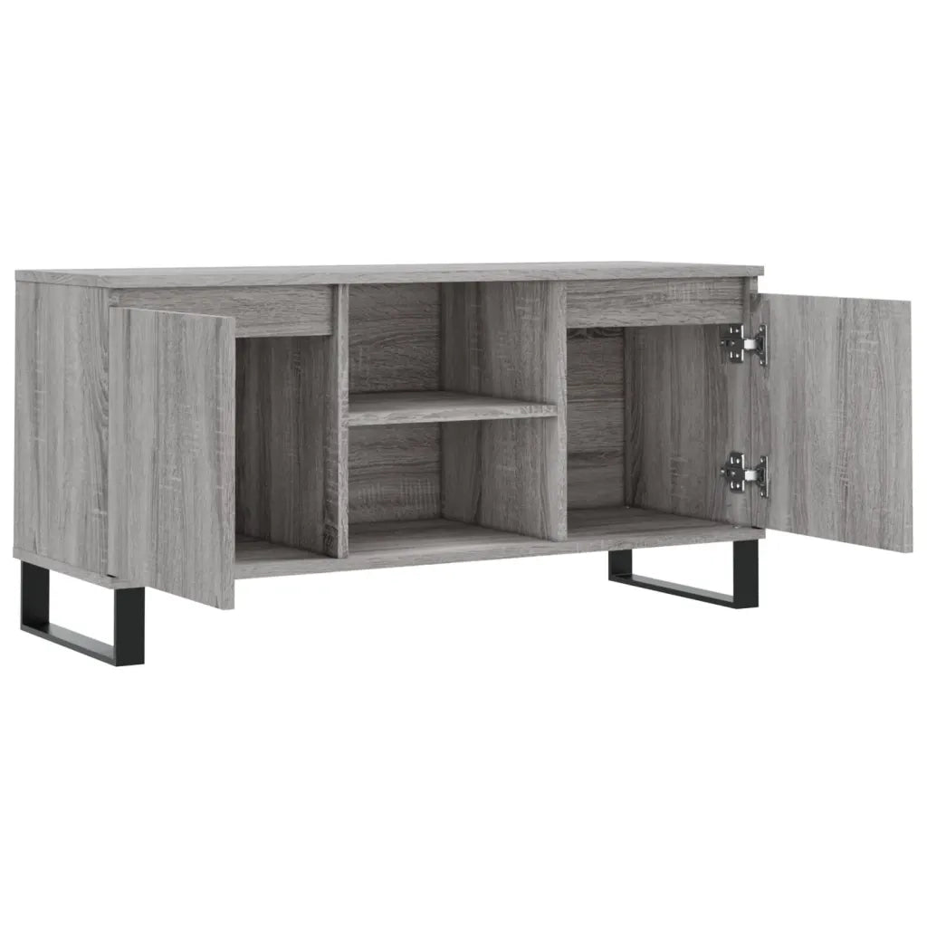vidaXL Mobile Porta TV Grigio Sonoma 104x35x50 cm in Legno Multistrato