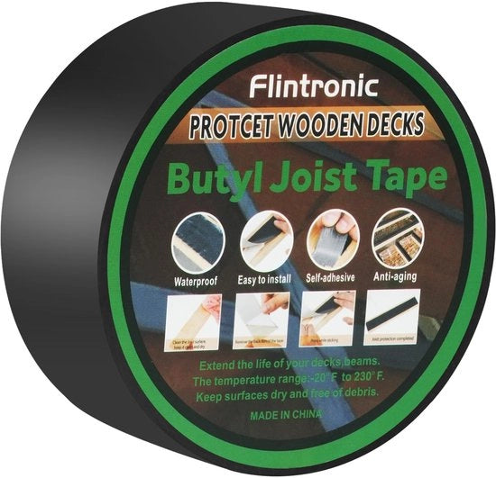 Tappeto Bituminoso - Autoadesivo - Impermeabile - 5cm x 15m - Riparazione Coperture - Esterno - Alta Qualità - Adatto per Coperture - Nero