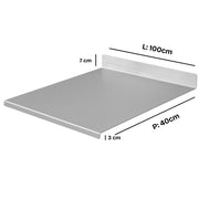 ZoiMania - Spianatoia - Acciaio Inox - Cucina - Profondità 40 Dimensione Spianatoia: L 100 x P 40 x 7cm x 3cm