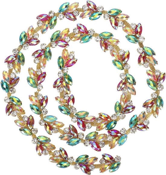 Collana a forma di fiore con cristallo diamantato Strass - accessori per sposa - collana per abbigliamento - orecchini da orecchini - 2 cm.