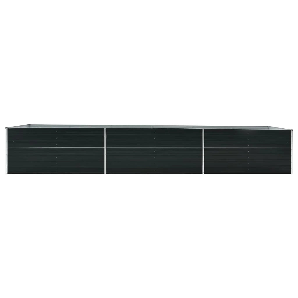Fioriera rialzata per piante e fiori acciaio zincato 480 x 80 x 45 cm antracite 02_0001122