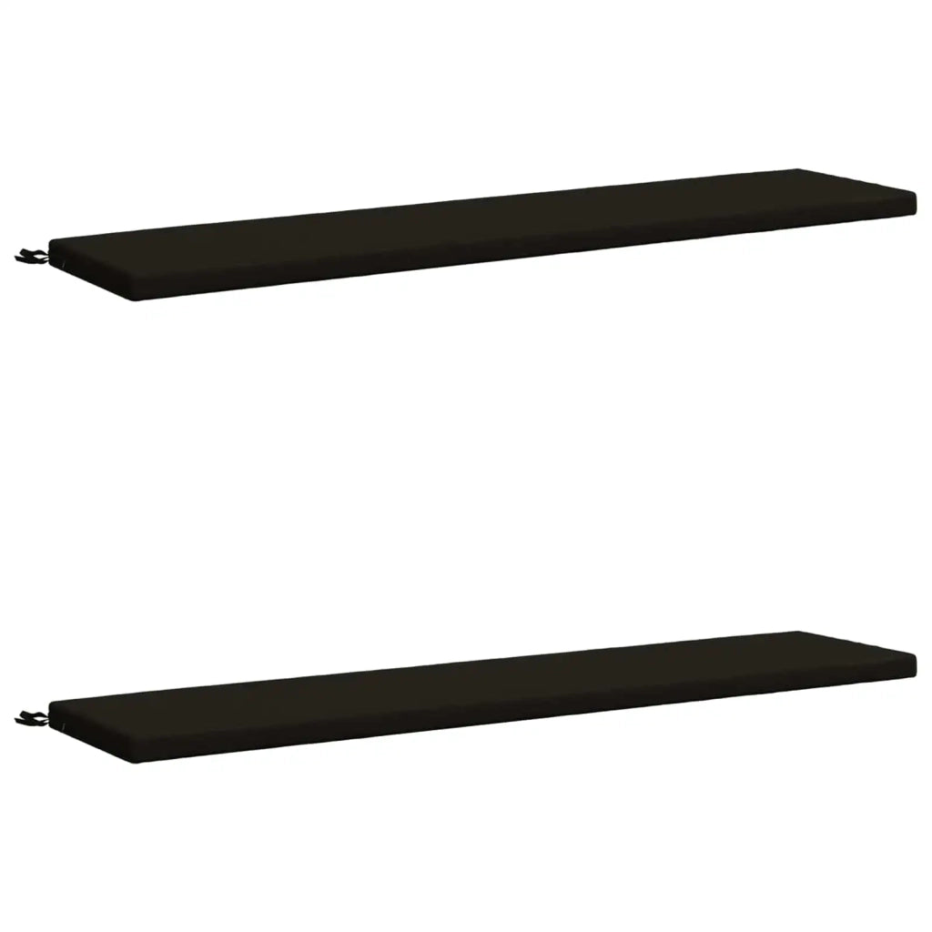 Cuscini per Panchina a 2 Pezzi SOEST 2 pz 100% Poliestere Nero 949095