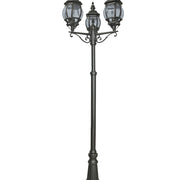 Lampione Da Esterno Rustico-Country Bel Aire Alluminio Nero 3 Luci E27