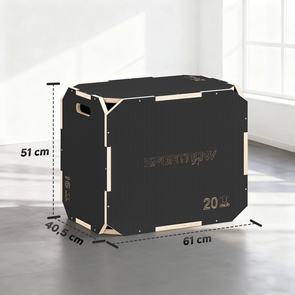 Set Pieghevole Legno per Allenamento ¨C Zephmum ¨C 3 in 1 Nero Antiscivolo