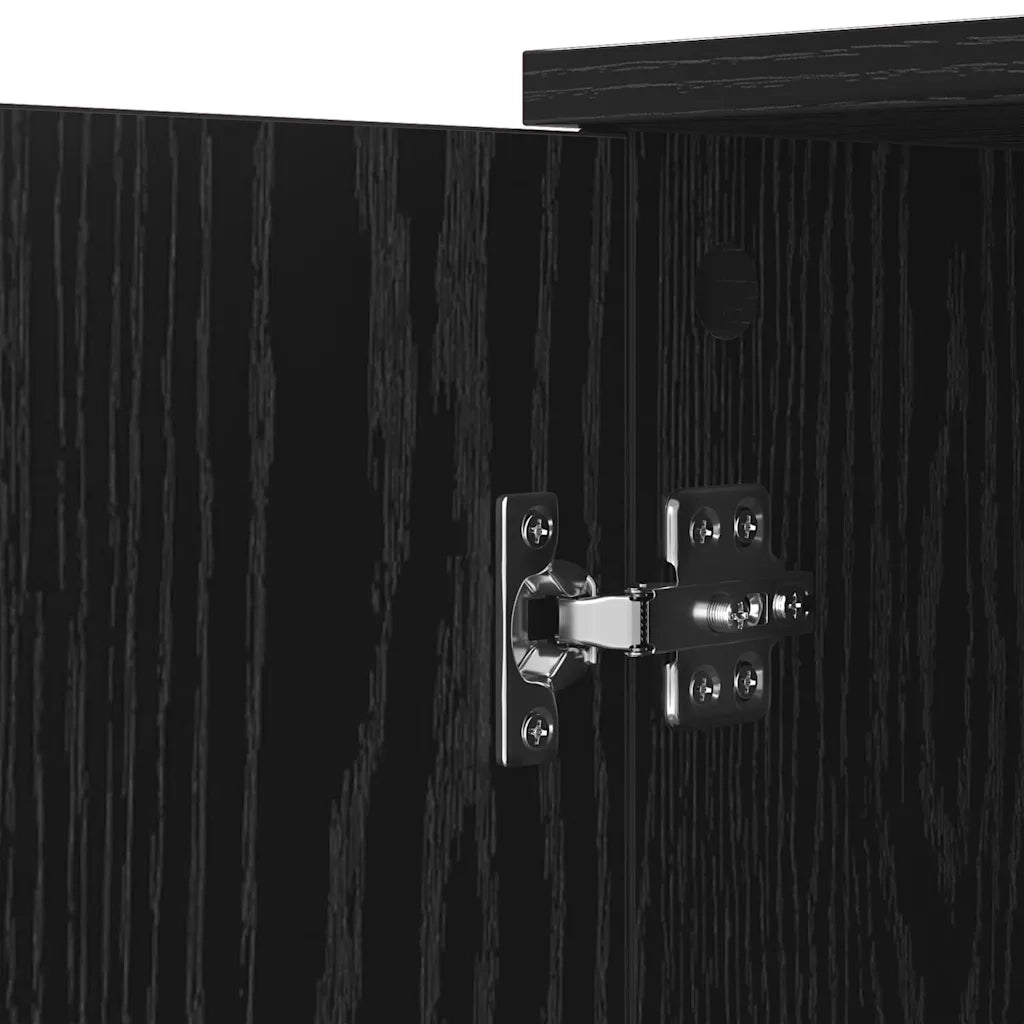Credenza-Buffet-Armadio da cucina Rovere Nero 59 x 39 x 80 cm Legno multistrato