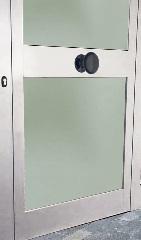 Pomolo fisso per porta SAGUATTI 873/70QB in alluminio nero lucido
