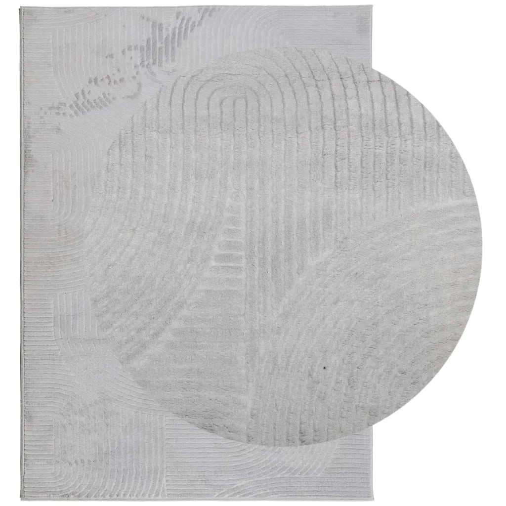Tappeto del soggiorno | Tappeto IZA a Pelo Corto Aspetto Scandinavo Grigio 200x280 cm