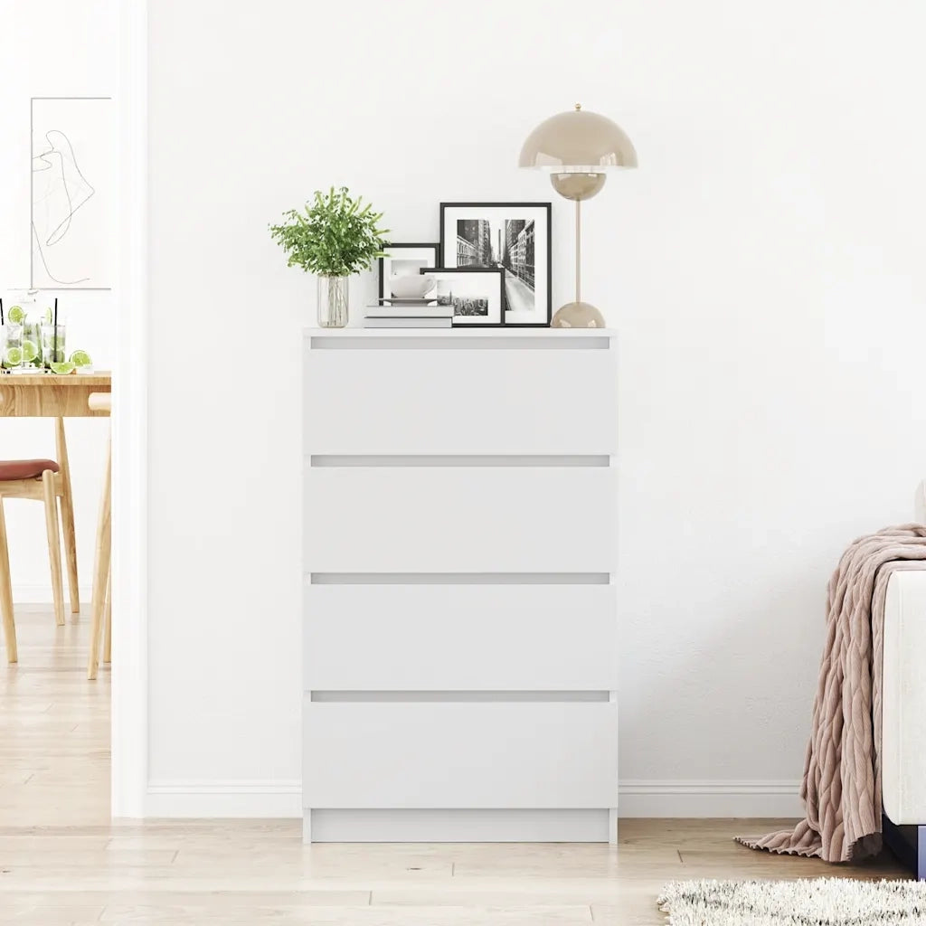 Credenza Bianca 60x35x98,5 cm in Legno Multistrato