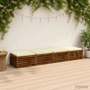 Cuscini per Sedia in 4 Pezzi SOEST 4 pz 100% Poliestere Crema 944678