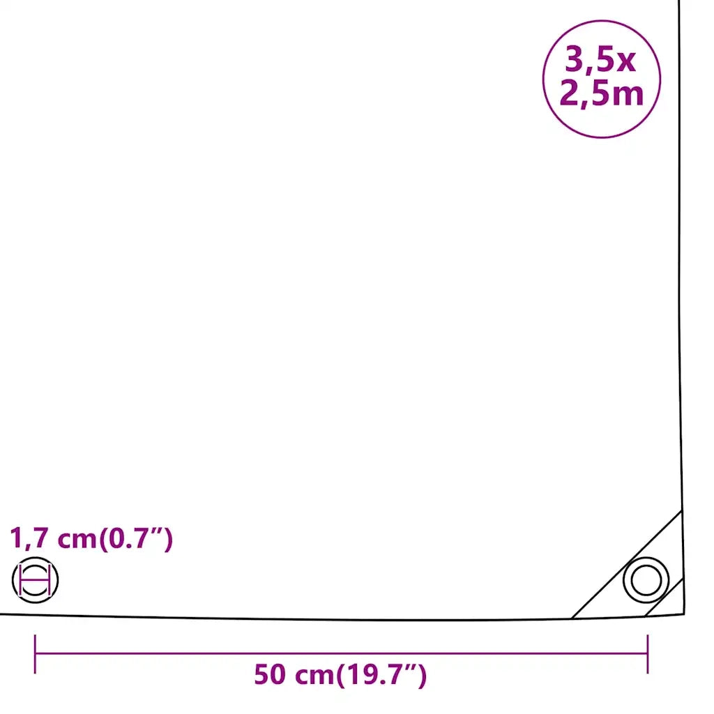 Telone 650 g/m2 3,5x2,5 m Nero