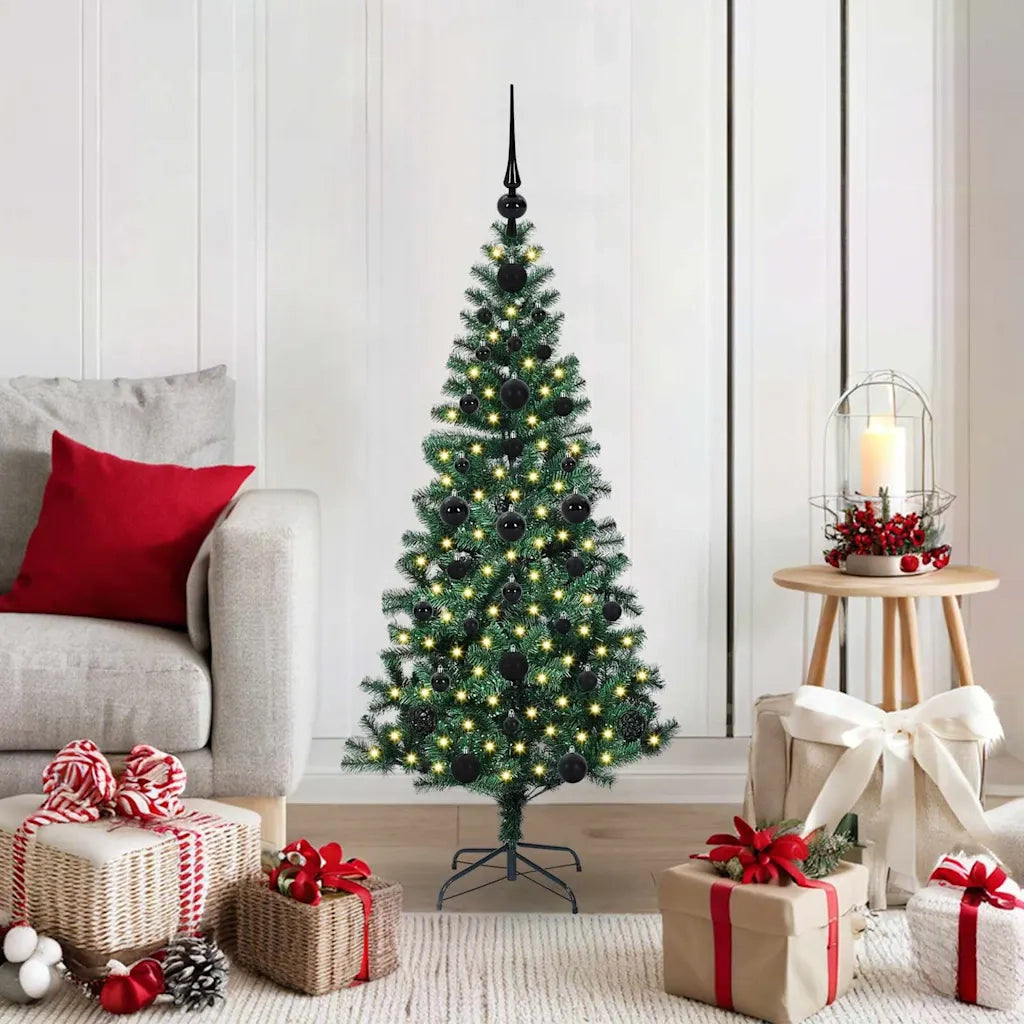 Albero di Natale | Decorazioni natalizie artificiale con luci integrate Verde 120 cm
