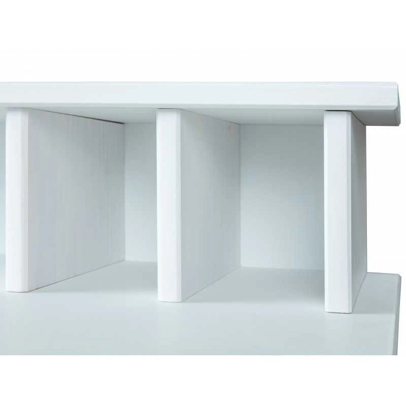 Scrittoio Inter Link in pino tinto bianco e piano alzabile in mdf bianco