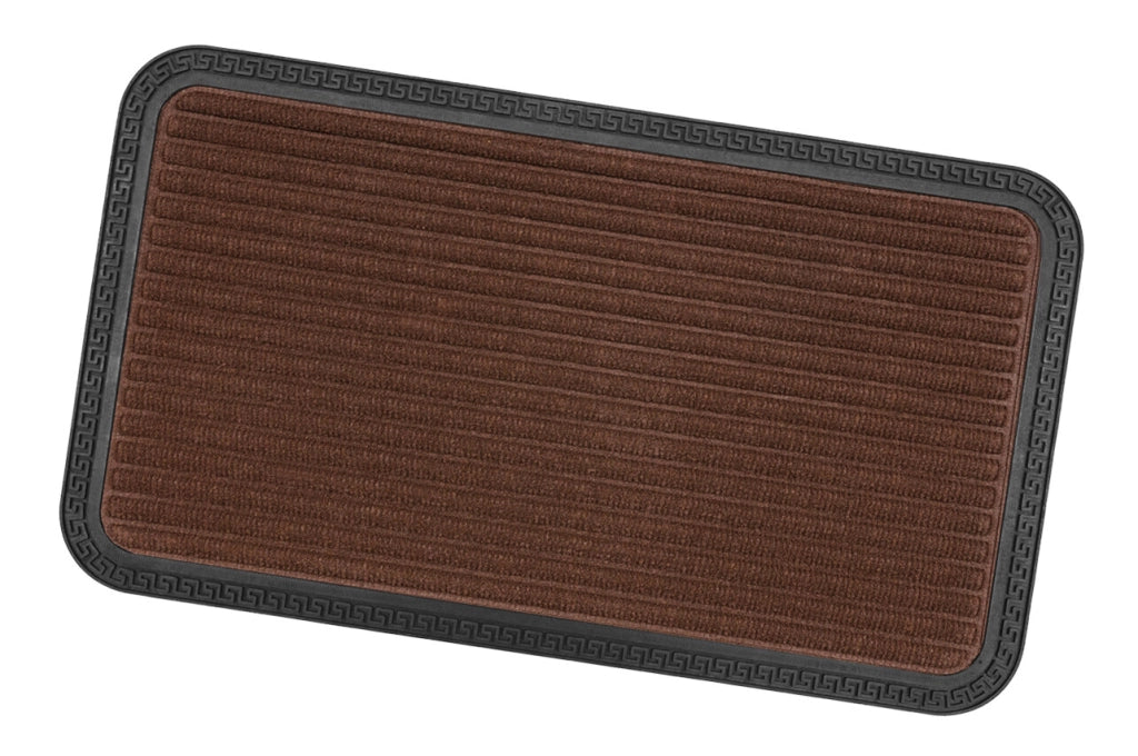 Zerbino Ingresso Antiscivolo Robusto Assorbente Tappeto Gommato Asciugapassi Marrone 25x60 cm