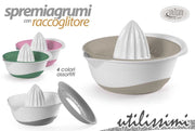 Spremiagrumi Manuale in Plastica con Raccoglitore Antiscivolo 4 Colori
