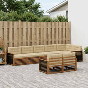 Set di divani da esterno 8 pz Naturale e Beige 3383506