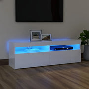 Mobile Porta TV con Luci LED-Mobile per TV-Credenza TV Bianco Lucido 120x35x40 cm 710793