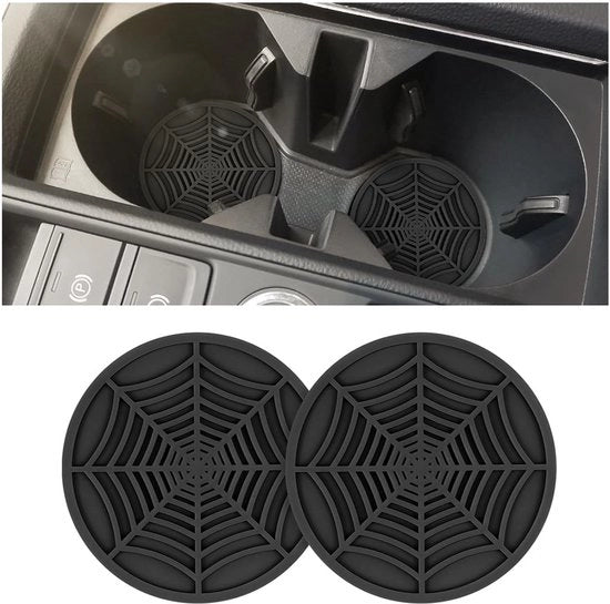 Sostegno per Tazze Universale - Sostegno per Tazze Auto - Antiscivolo - PVC - 2 Pezzi - Disegno a Spina Geometrico - Resistente ai Colpi - Matrice per Tazze