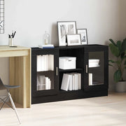 Credenza-Buffet-Armadio da cucina Rovere Nero 120 x 30,5 x 70 cm Legno multistrato 944331