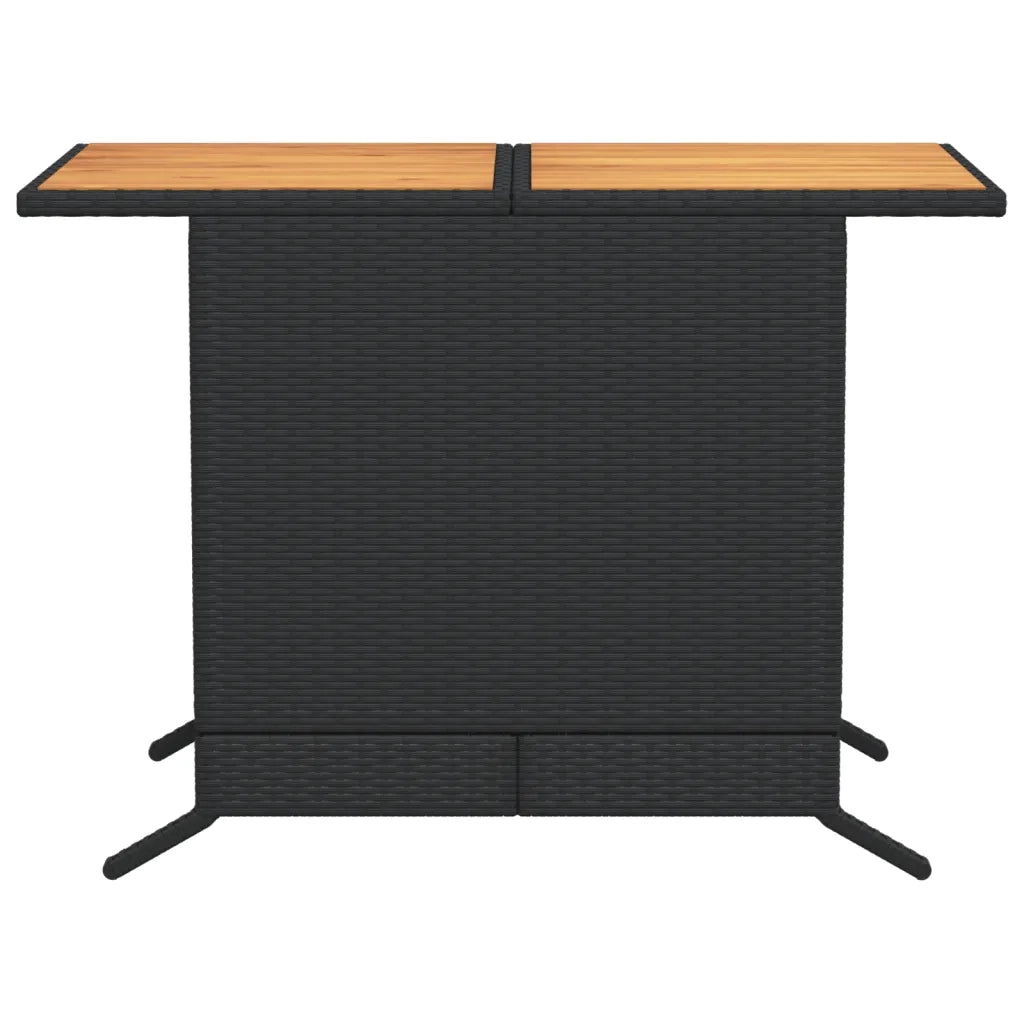 Set da Bistrò 3 pz con Cuscini Nero in Polyrattan 365124