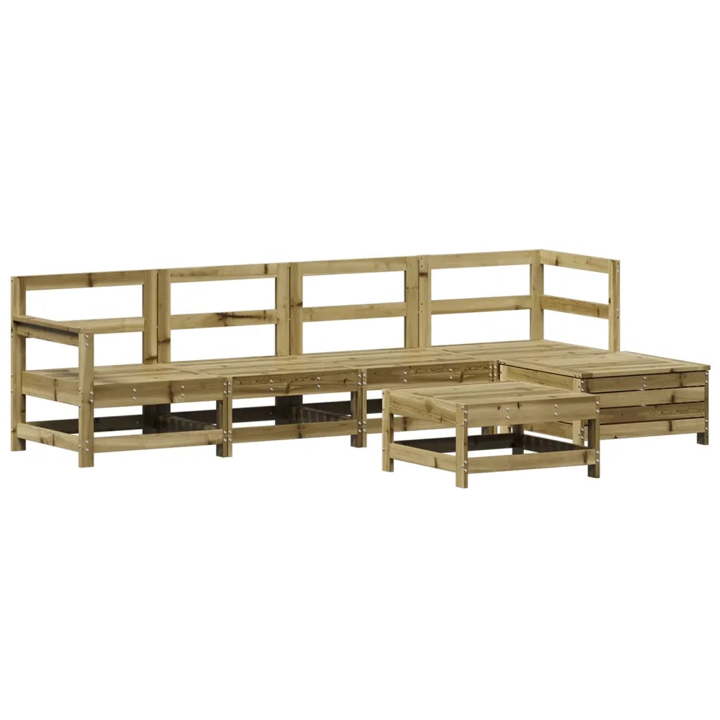 Set Divani da Giardino 6 pz in Legno Impregnato di Pinocod mxl 92810