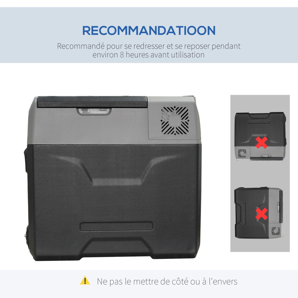 Glaciere congelatore portatile elettrica 50L -20¡ãC 12V/230V ¨C zephmum ¨C grigio nero