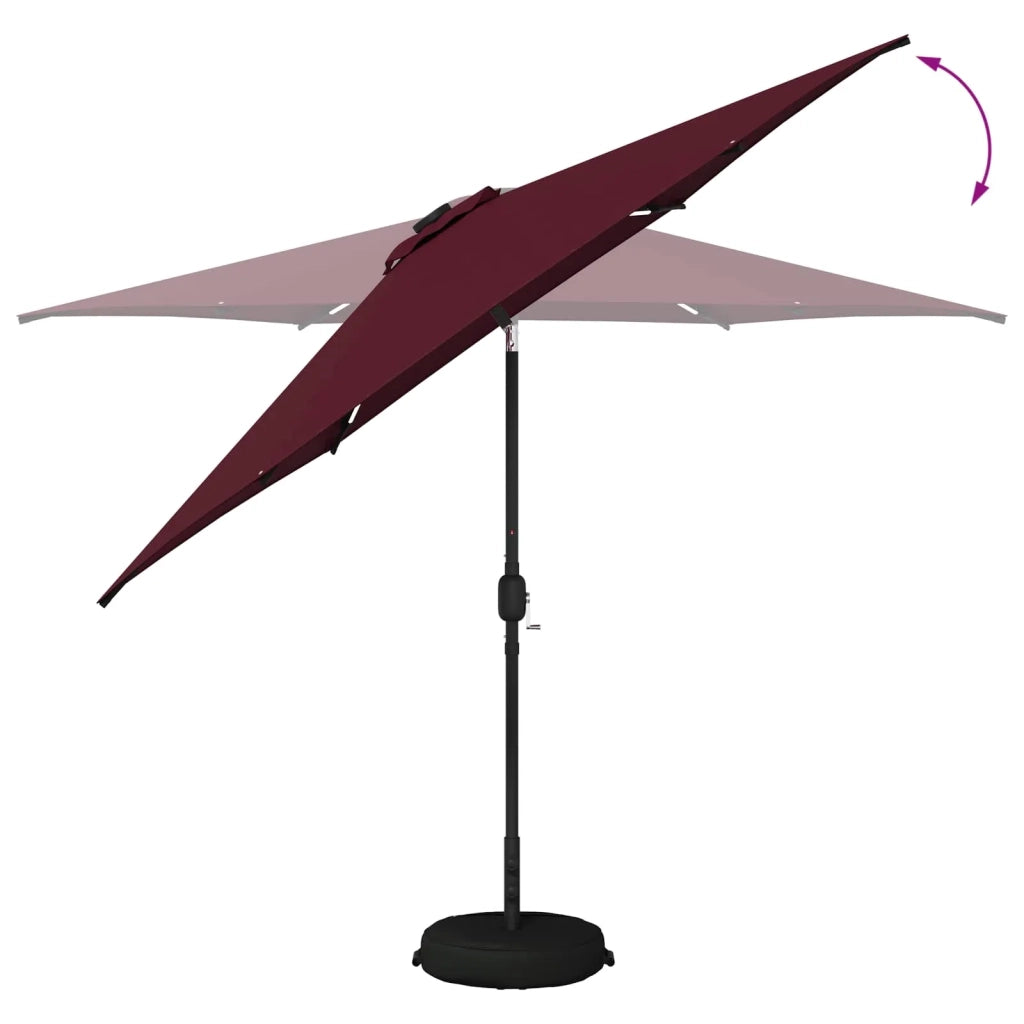 Parasol da Giardino con Luci LED 300 x 300 cm Poliestere 42036271