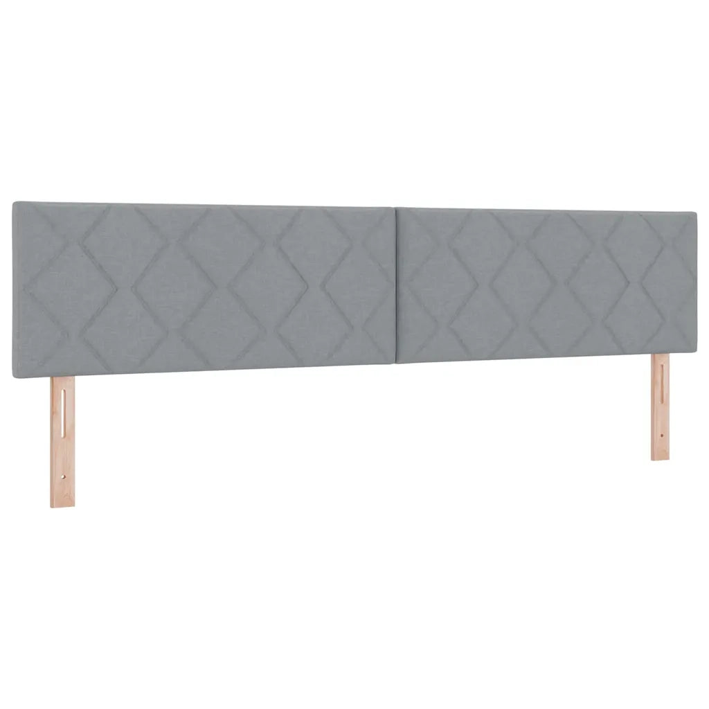 Letto a molle Grigio chiaro 200 x 200 cm Poliestere 3341314