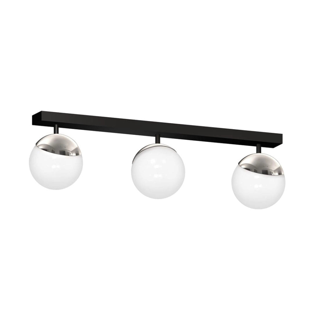 Plafoniera Milagro Sfera 3 luci E14 3x40W nera cromo