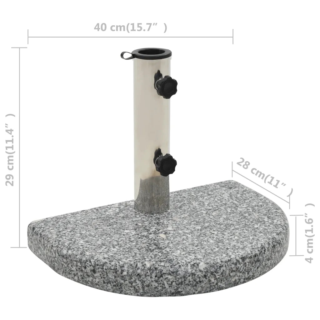 Base per Parasole in Granito Curva 10 kg Grigia CFW8919791