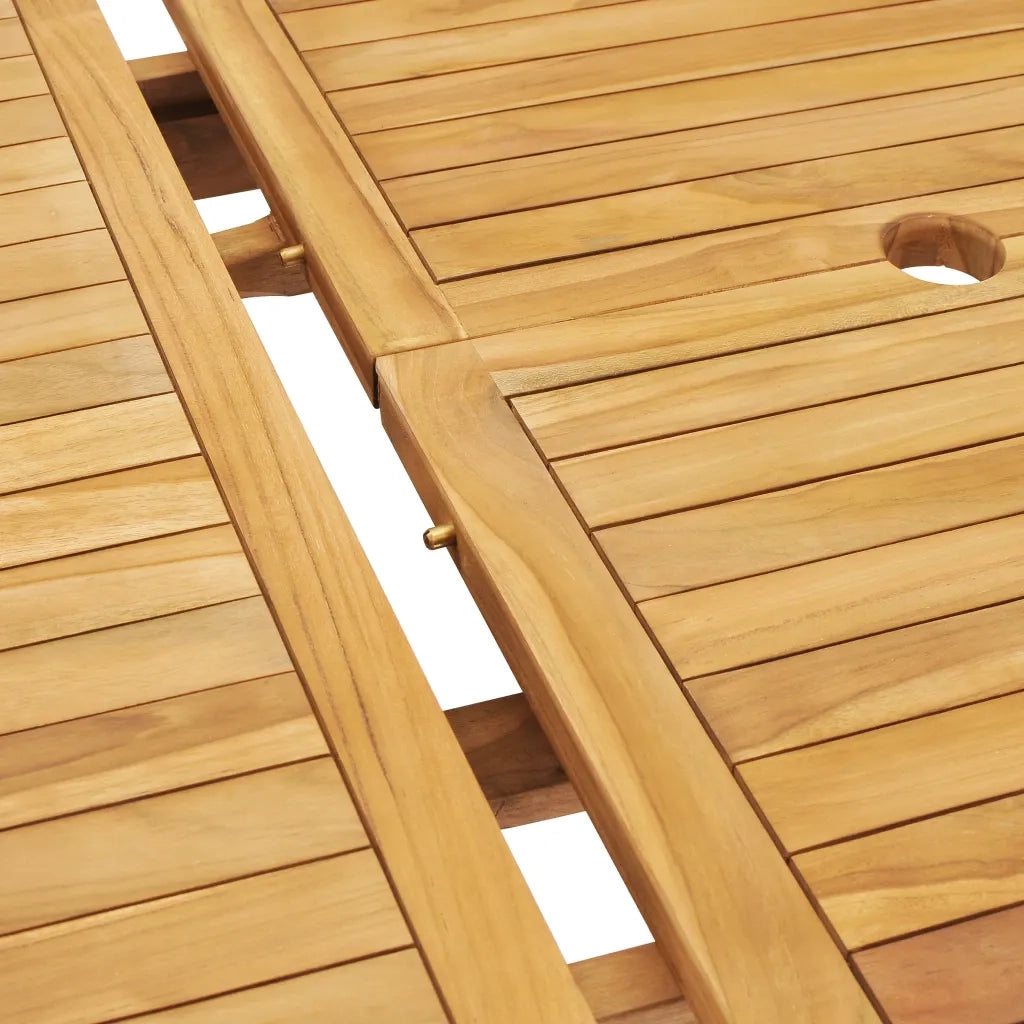 Tavolo da Pranzo Allungabile 150-200x100x75 cm Massello di Teak cod mxl 34196