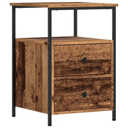 Comodino | Armadio da Notte | Mobiletto da notte Legno Antico 34x35,5x50 cm in Legno Multistrato