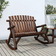 Panca Dondolo Giardino 2Posti-Sgabello-Panca da esterno 123x96x102cm Massello Abete Rosso 193870