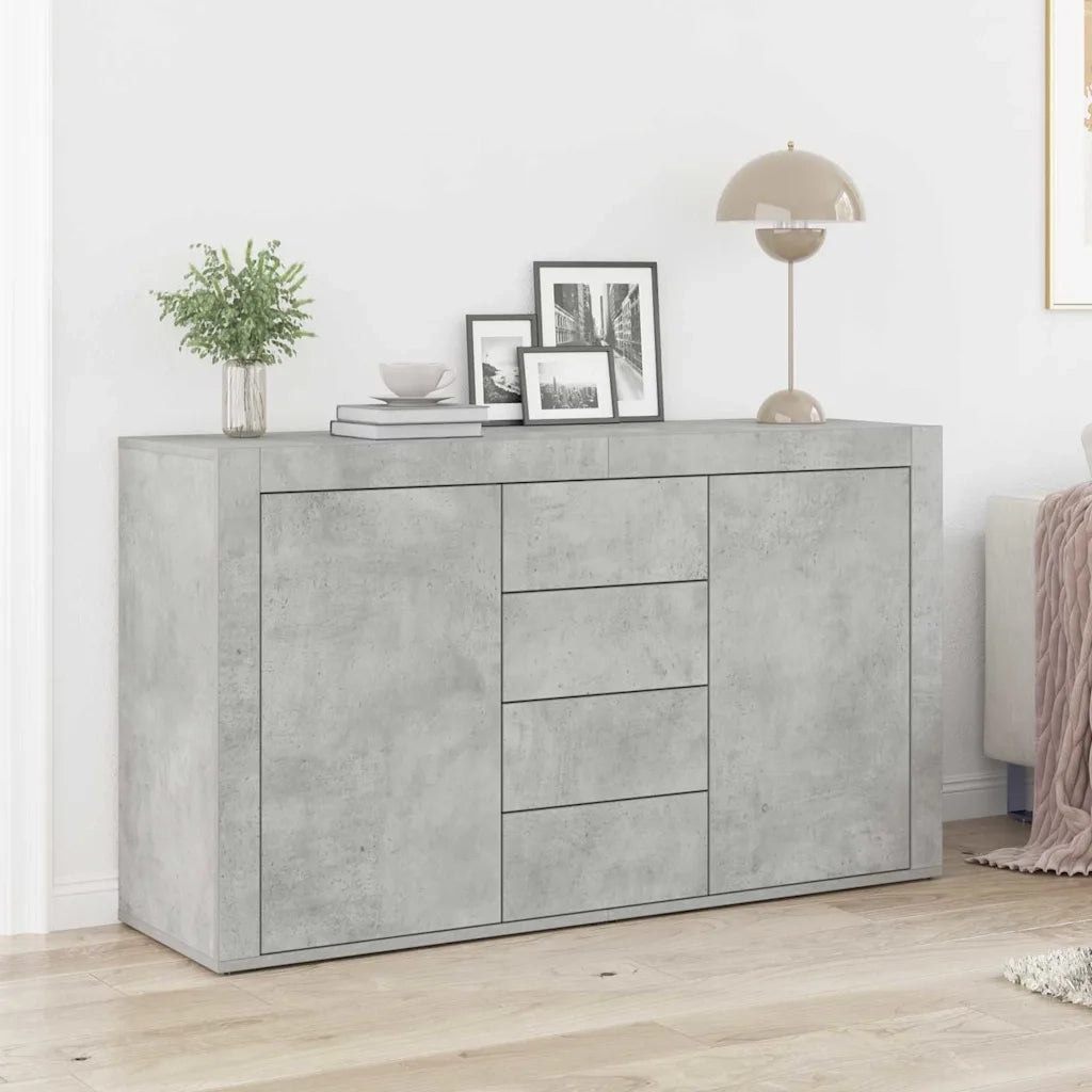 Credenza-Buffet-Armadio da cucina Grigio cemento 120 x 36 x 69 cm Legno multistrato