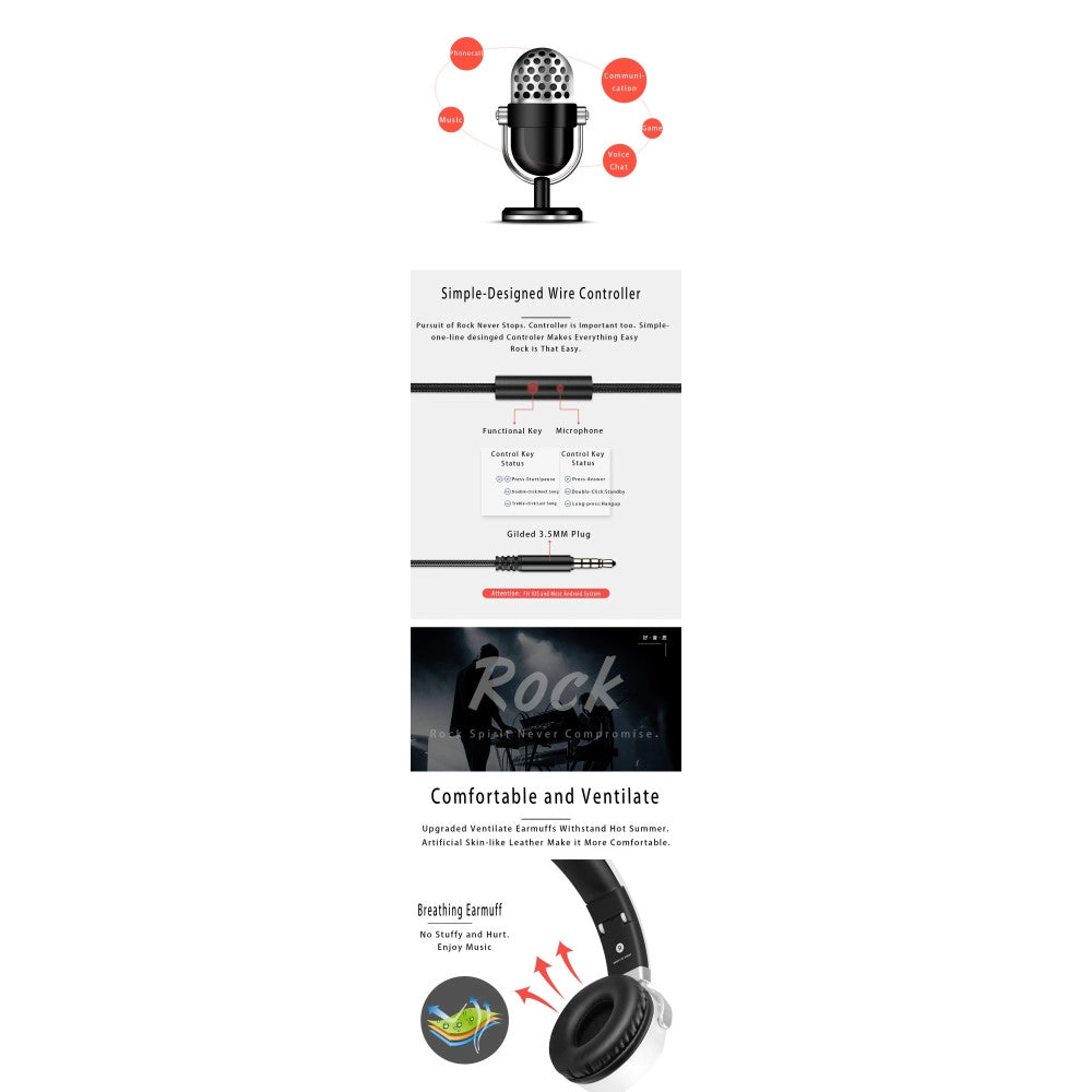Trade Shop - Cuffie Auricolari Bluetooth Stereo Super Bass Wireless Radio Mp3 Pieghevoli Q-69 -