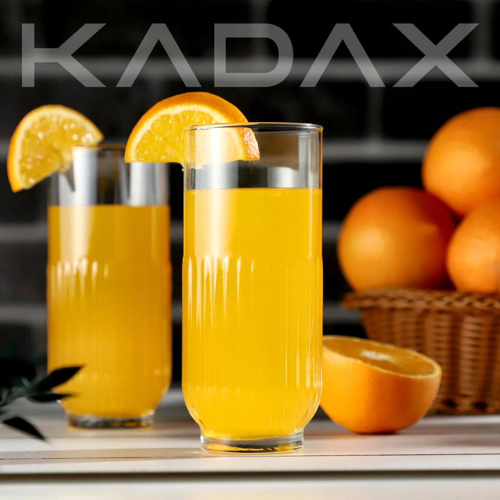 Bicchieri KADAX per bevande e succhi di frutta, set da 6 bicchieri alti, 395 ml