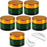 Kit di applicazione cremalosa 6 pezzi 30 ml con coperchio - Lotion per la pelle - Contenitore per crema riciclabile - Contenitori portatili