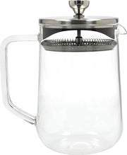 Teiera per 4 persone/1L con coperchio - Uovo per tè in vetro termoresistente - Filtro in acciaio inossidabile - Foglie di tè - Infusori di caffè macinati.