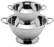 Afdruiprek con Sostegno - Set di 2 - 18 e 24 centimetri con Maniglie in Acciaio Inox