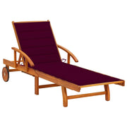 Lettino prendisole sedia a sdraio lettino prendisole letto da giardino mobili da esterno per patio con cuscino legno massello di acacia 02_0012363