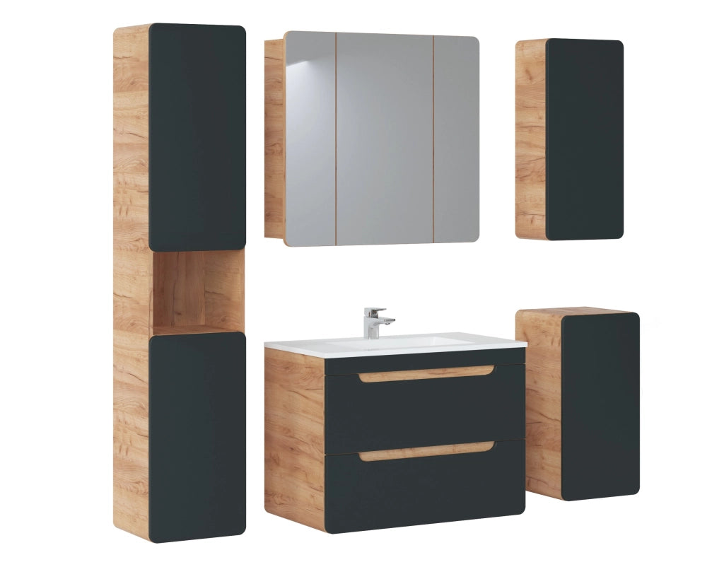 Mobile sottolavabo 80 cm 2 cassetti Aruba Cosmos 80 x 59 x 46 cm