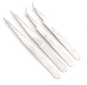 Set di Spilloni Antistatici Professionali - 4 pezzi in Acciaio Inox - Punte Curve e Rettilinee - Spilloni Precisi per Hobby - Ideali per Modellismo