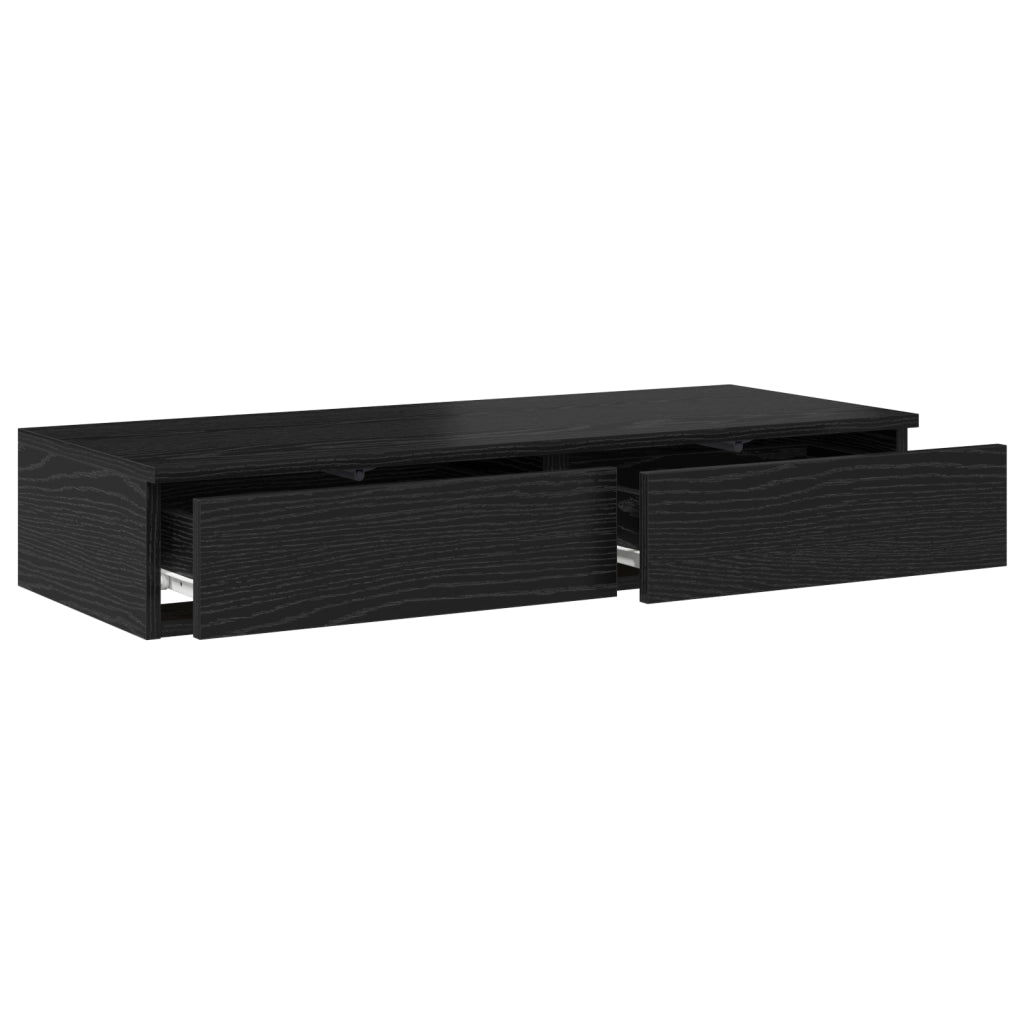 Cassetti per letto  Neri 90x36,5x16,5 cm in legno ingegnerizzato