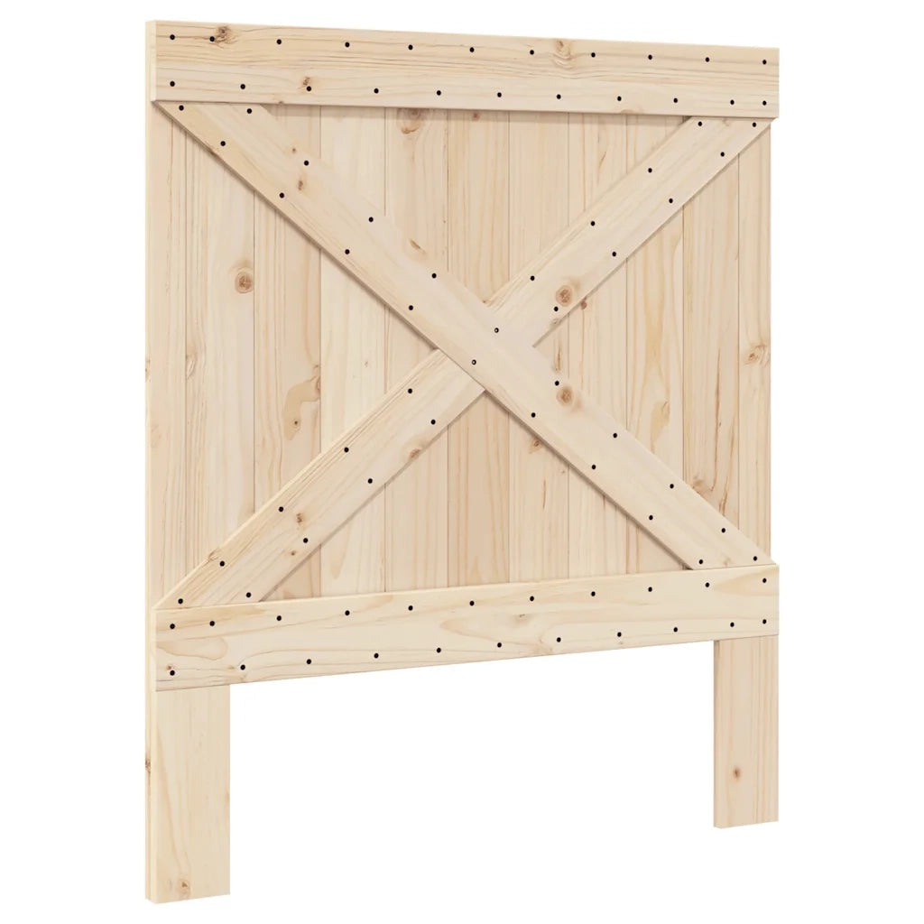 Letto singolo | Letto per adulti | Giroletto con Testiera 90x200 cm in Legno Massello di Pino