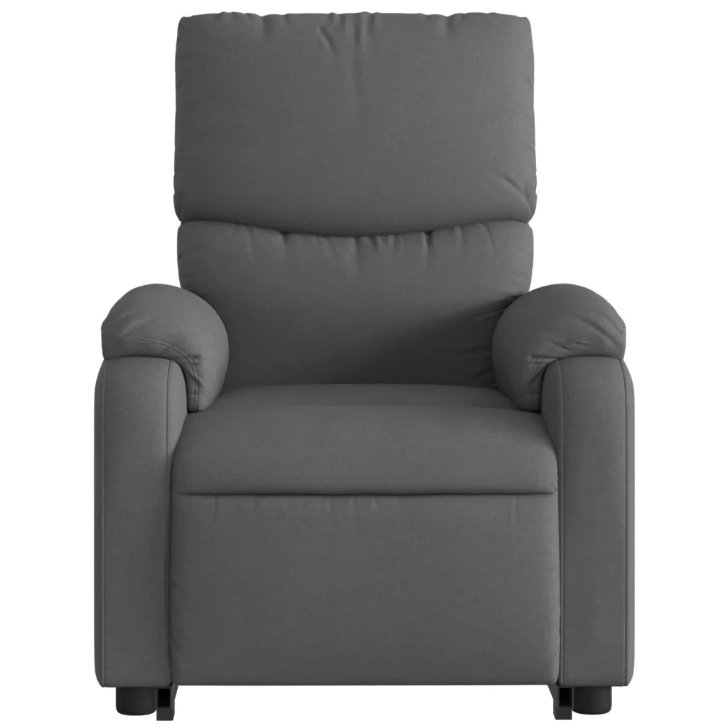 Poltrona | Sedia Relax Alzapersona Reclinabile Elettrica Grigio Scuro Tessuto