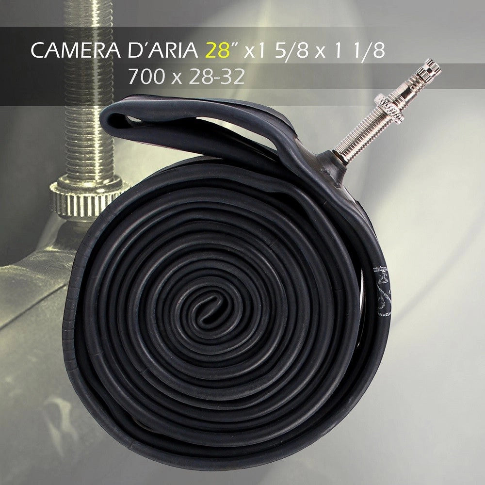 Trade Shop - Camera Aria Bici Ruote 28" 700 X 28-32 1x 5/8 1x 1/8 Valvola Regina Italia 2860 -