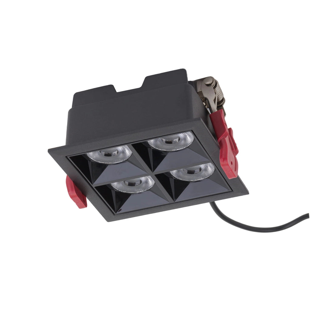 Faretto incasso quadrato LED 16W 4000K nero Nowodvorski