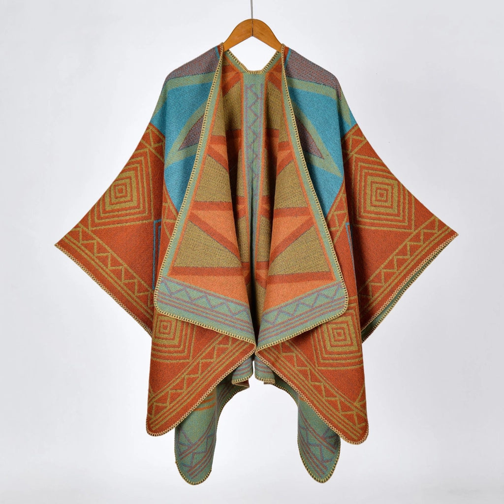 Sciarpa da donna spessa e calda in jacquard stile retr¨°, alla moda.